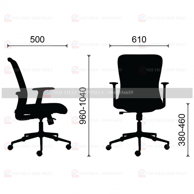 Ghế Xoay Nhân Viên M1101 D-01